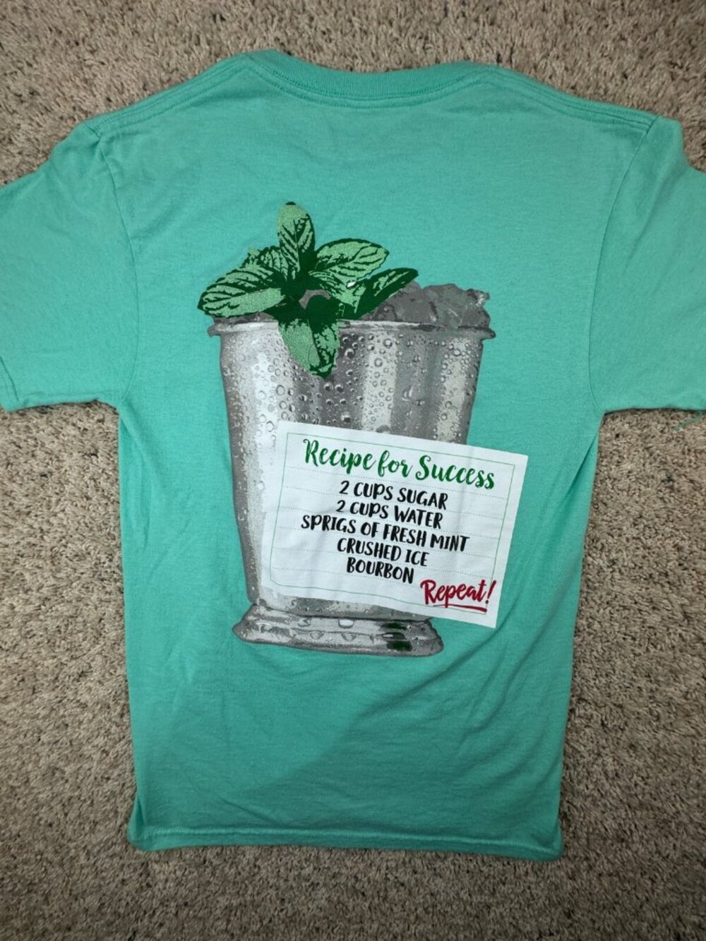 Kentucky Derby 144 Women’s T-shirt Small Seafoam Green Short Sleeve Horse Racing